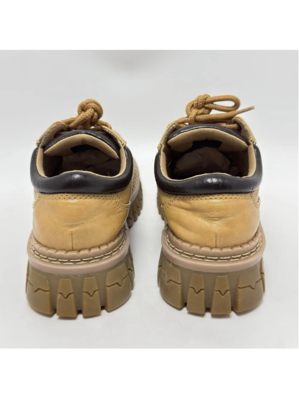 Vintage Bongo Chunky Platform Lug Sole Oxford Lace Up Boot Shoes Size 7M